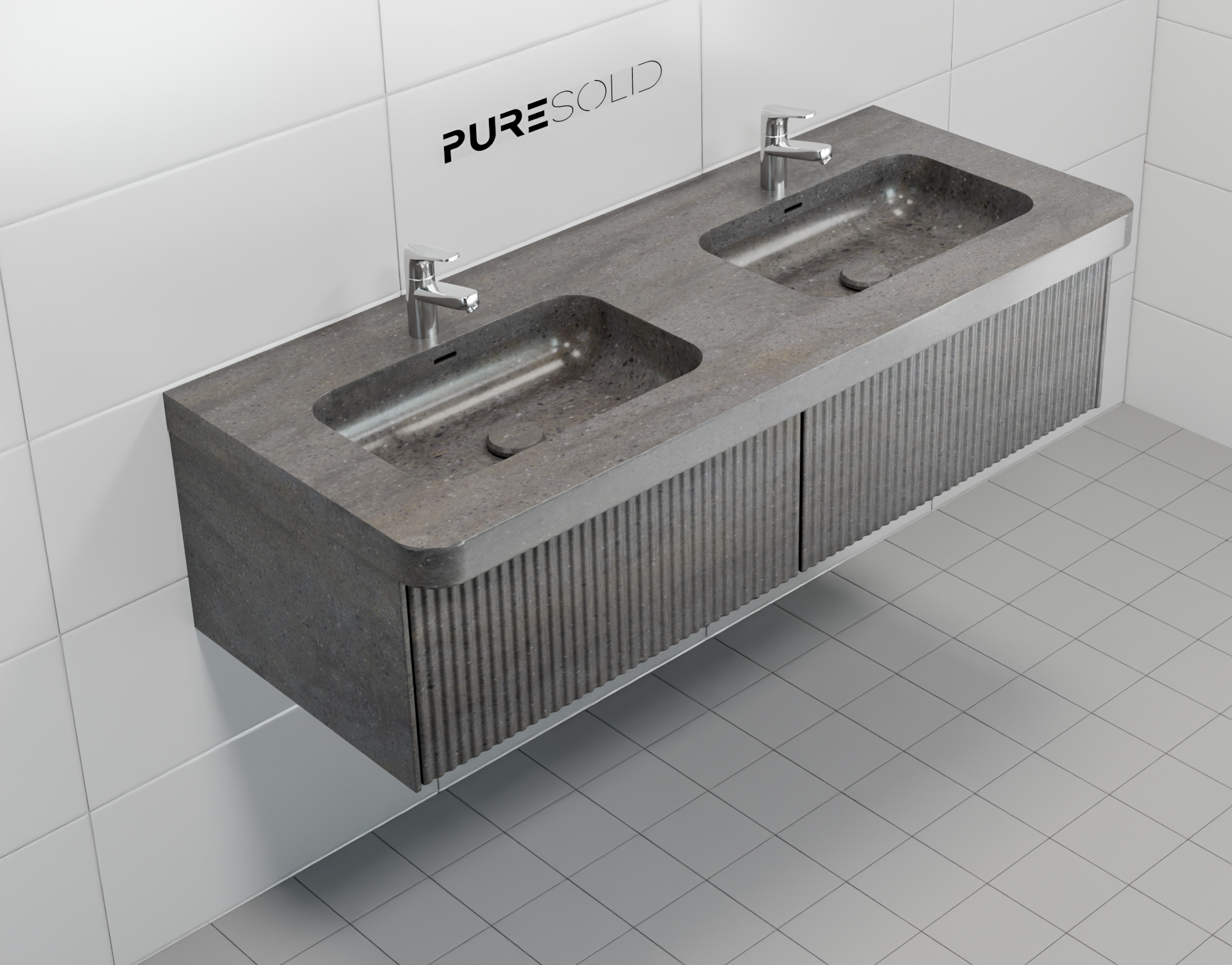 Kylpyhuoneen allaskaappi, Classic M, 1300mm, lava rock
